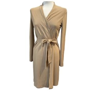 Stanzin Tan Wrap Dress